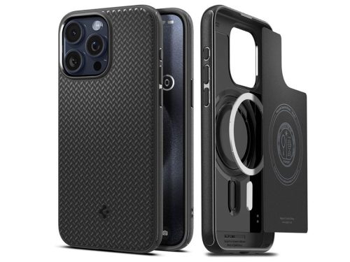 Apple iPhone 15 Pro Max ütésálló hátlap - Spigen Mag Armor MagSafe - fekete